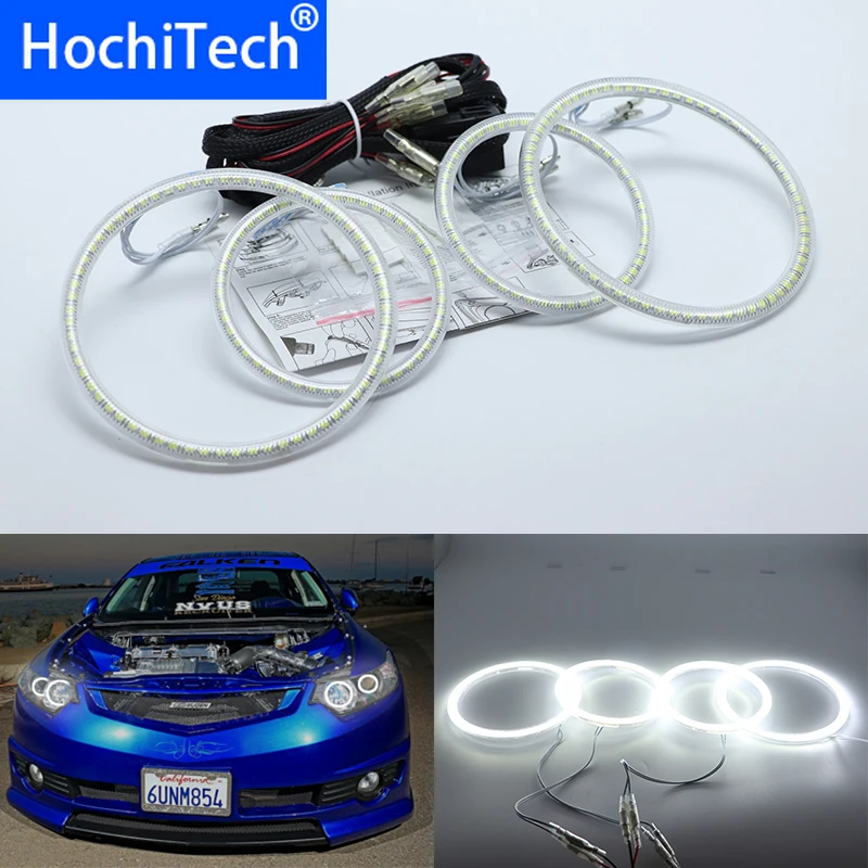 

for Acura TSX 2009 2010 2011 2012 Ultra bright SMD white LED angel eyes 2600LM 12V halo ring kit daytime running light