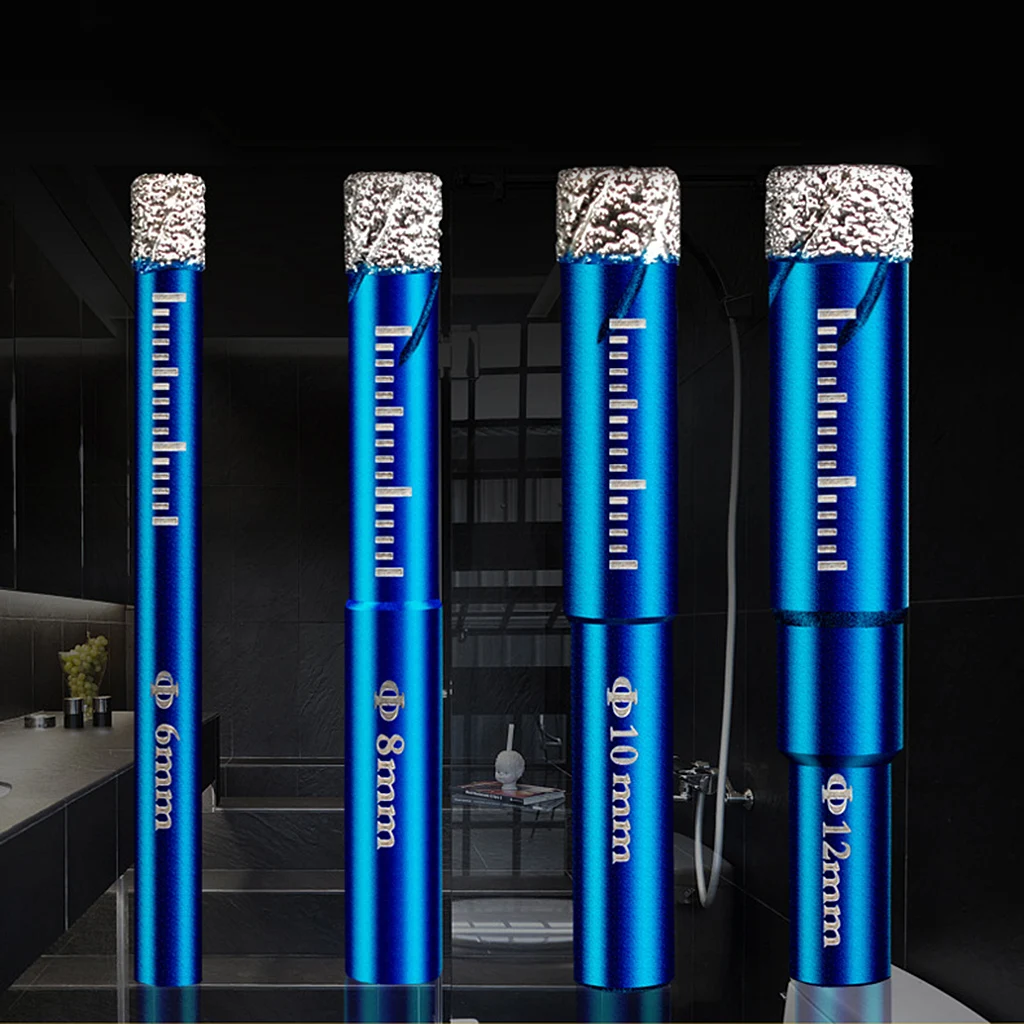 Diamond Coated Drill Bit 6/8/10/12mm Tile Marble Glass Ceramic Hole Saw Dry Driller | Инструменты