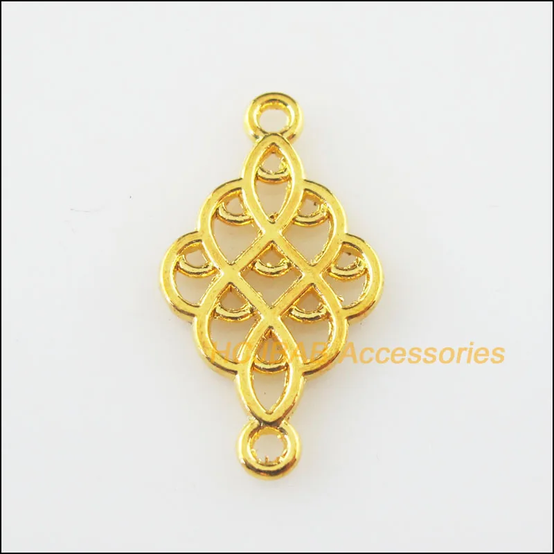 30 шт. цвета: золотистый Цвет овальной формы в форме цветка Подвески-соединители