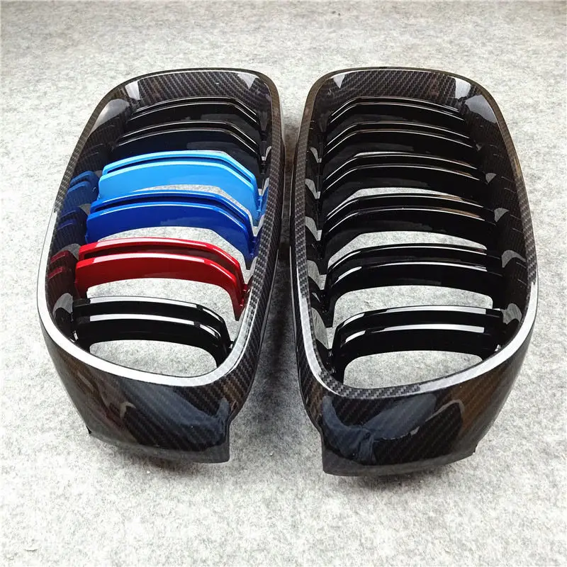 

1 Pair Car Accessories Kidney Mesh Grille For B-MW 3 Series GT F34 2012-IN 320i 328i 335i Glossy Black ABS Car Bumper Grille