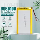 Литий-полимерный аккумулятор 6060100, 3,7 в, 5000 мАч, для ноутбука, Power Bank, PSP, GPS, сменный аккумулятор