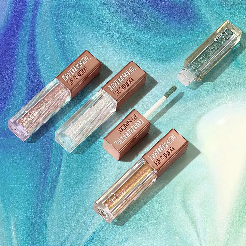 12 цветов блестящие жидкие тени для век мерцающие металлы цветные пигменты