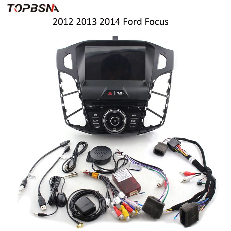TOPBSNA Android 9,0 автомобильный dvd-плеер для Ford Focus 2012 2013 Мультимедиа gps Navi 1 Din автомобильный радиоприемник стерео wifi RDS Аудио - Цвет: 2012 Focus