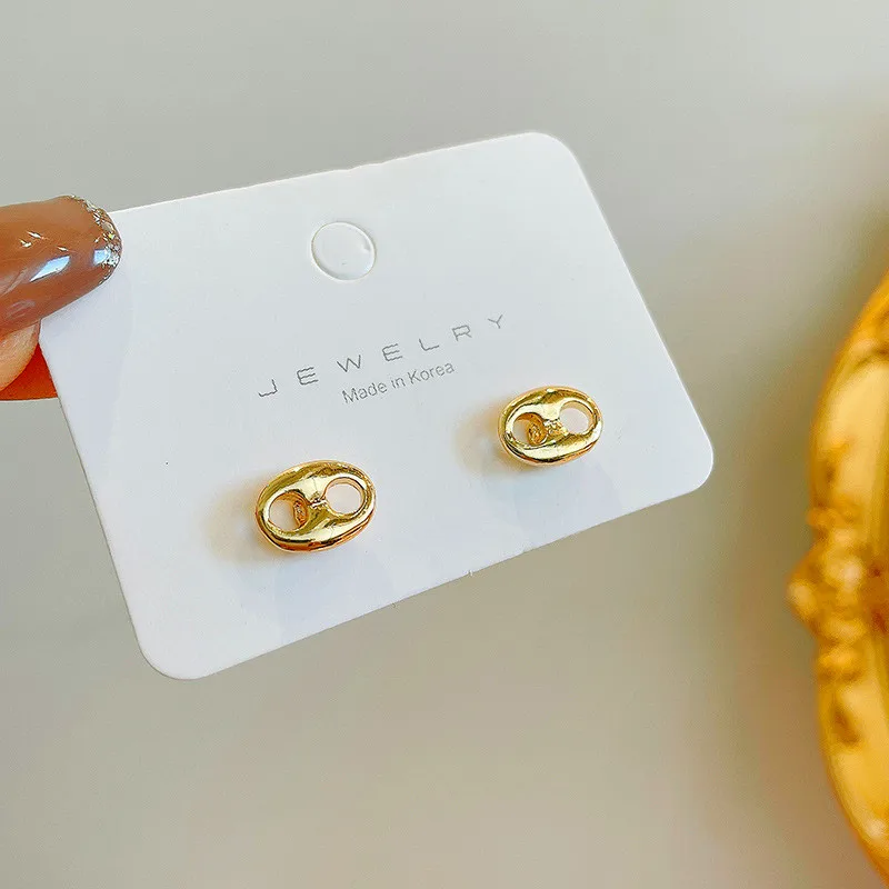 

Женские серьги-гвоздики в форме свиньи, металлические, золотого цвета, маленькие серьги-гвоздики