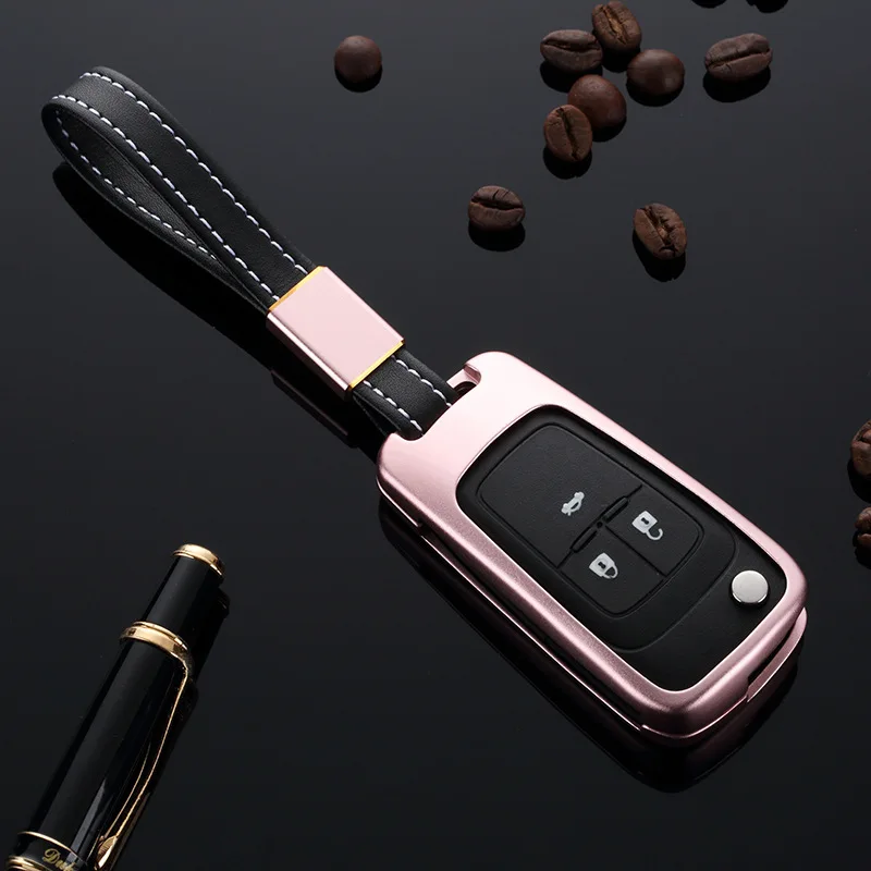 Car Key Protection Case Cover Protect Covers Aluminum Alloy For Buick New Excelle GT GL8 Chevrolet Malibu Folding 2 3 4 Bottons |