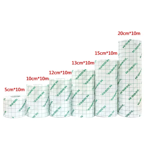 Медицинская прозрачная полиуретановая пленка, клейкий пластырь, рулоны мембран из полиуретана, водонепроницаемая Антиаллергенная лекарственная лента для фиксации ран