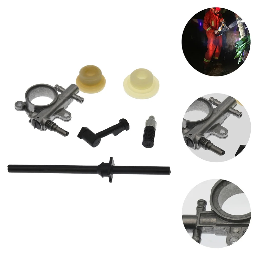 

1 Set Oil Pump Oiler with Worm Gear Spring Replaceable Chainsaw Accessories