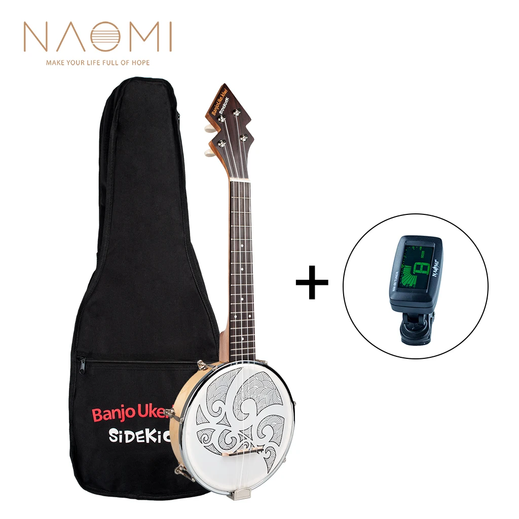 Наоми укулеле Banjolele Tenor Banjo W/Gig Bag + тюнер ремень New|Укулеле| |
