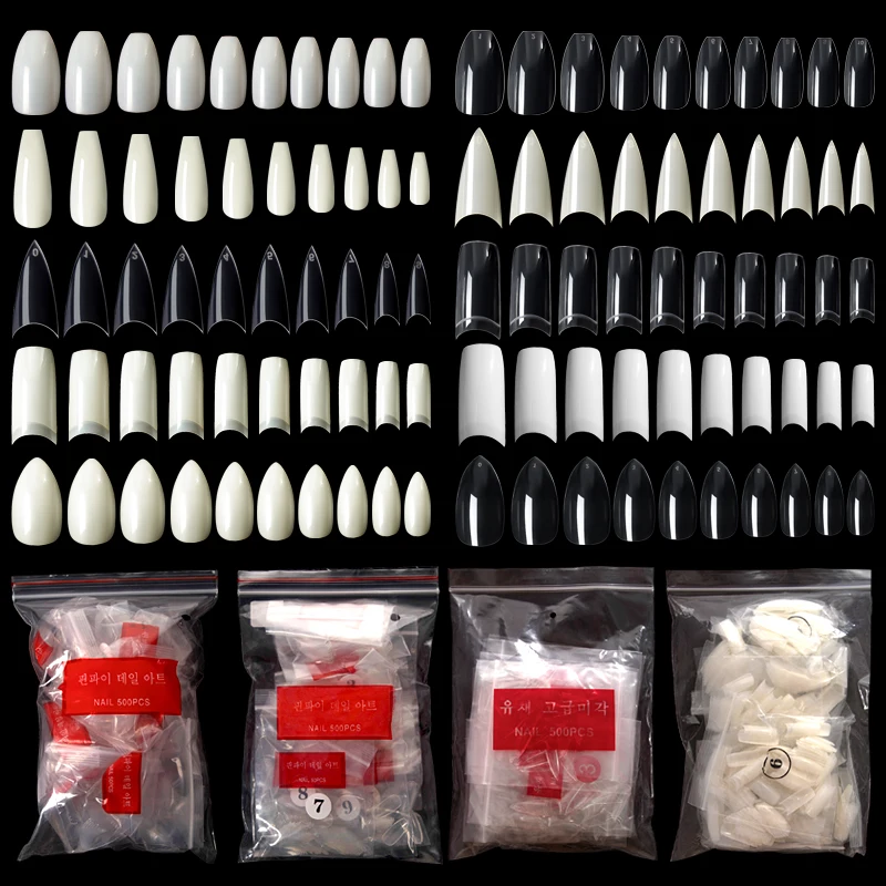 1 упаковка накладных гелевых ногтей плоская форма полное покрытие 10 размеров |