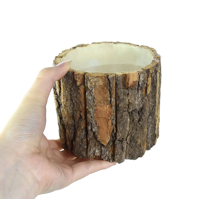 Креативный деревянный садовый цветочный горшок с полыми деревянными колышками