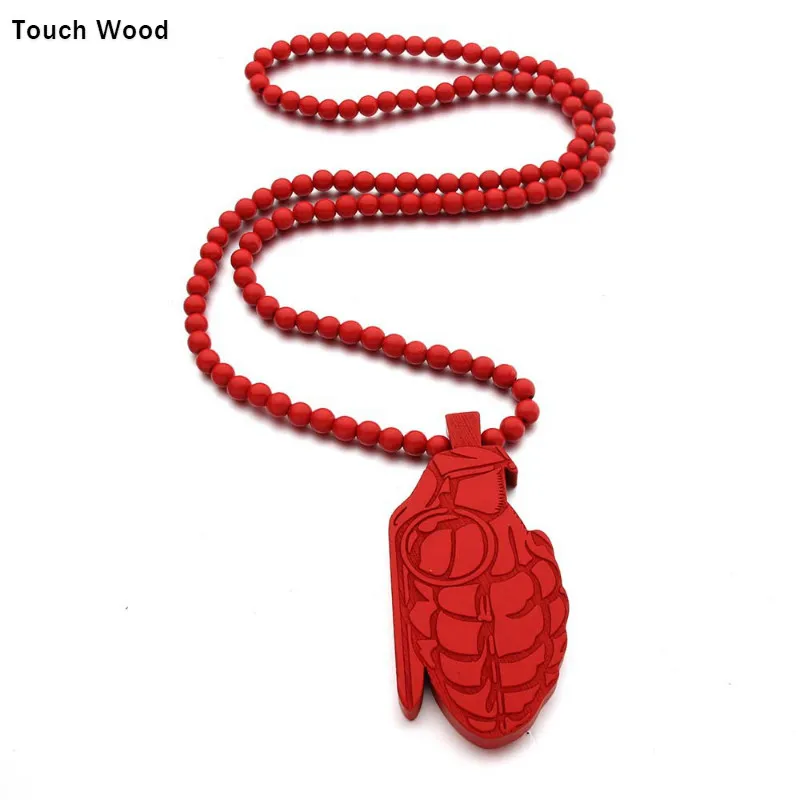 

Wood laser engraving pendant necklace Hip-hop jewelry