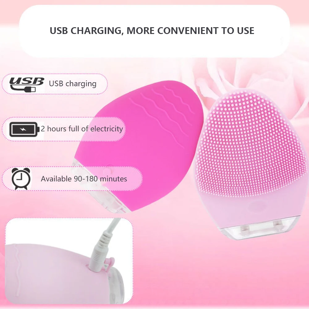 Новый Электрический силиконовый уход за лицом щетка-очиститель Ультра звуковой