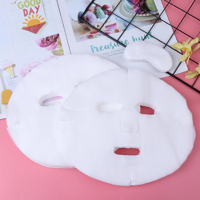 

100pc DIY Non-toxic/PE Disposable Pure Face Mask Sheet Beauty Tools Breathable Cotton Facial Face Mask Sheet Paper Beauty Tool