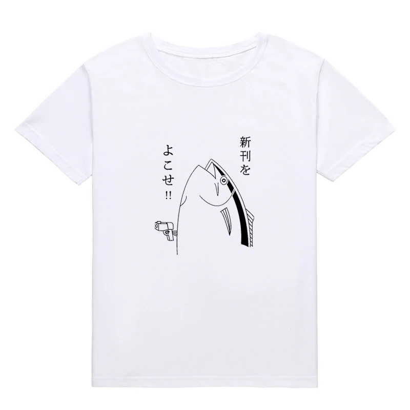 Футболка женская с коротким рукавом модная тенниска принтом рыбьего оружия в