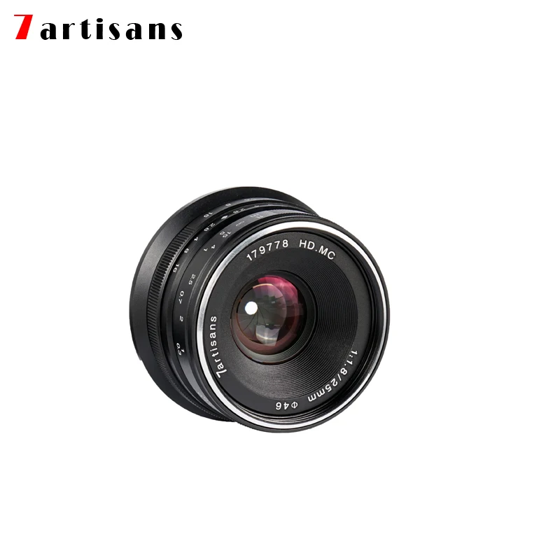 Объектив 7artisans 25 мм f1.8 Prime для беззеркальной камеры MILC Sony E-Mount Canon EOS-M Micro 4/3 FUJI FX Camera s