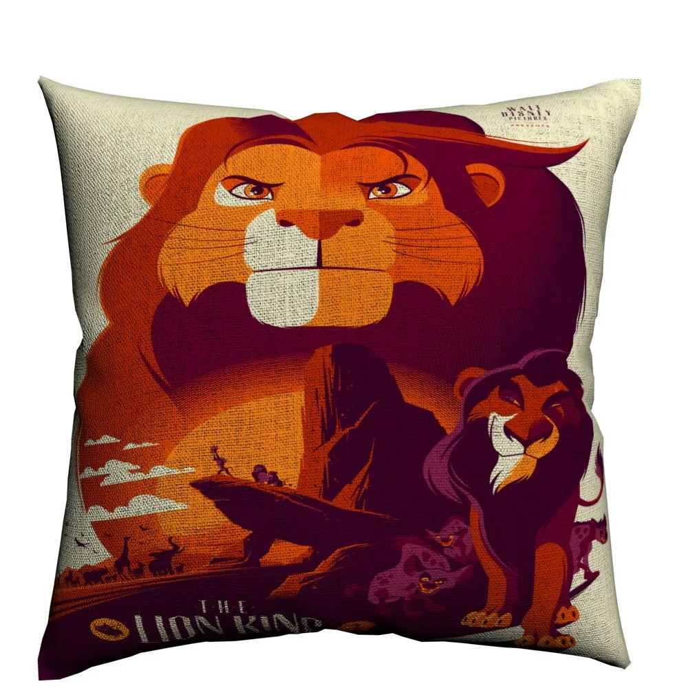Lion King Movie Pillow Cover Throw Pillows For Sofa Cotton Linen Cushion Cover 45x45cm Scandinavian Decoration Home Almofada