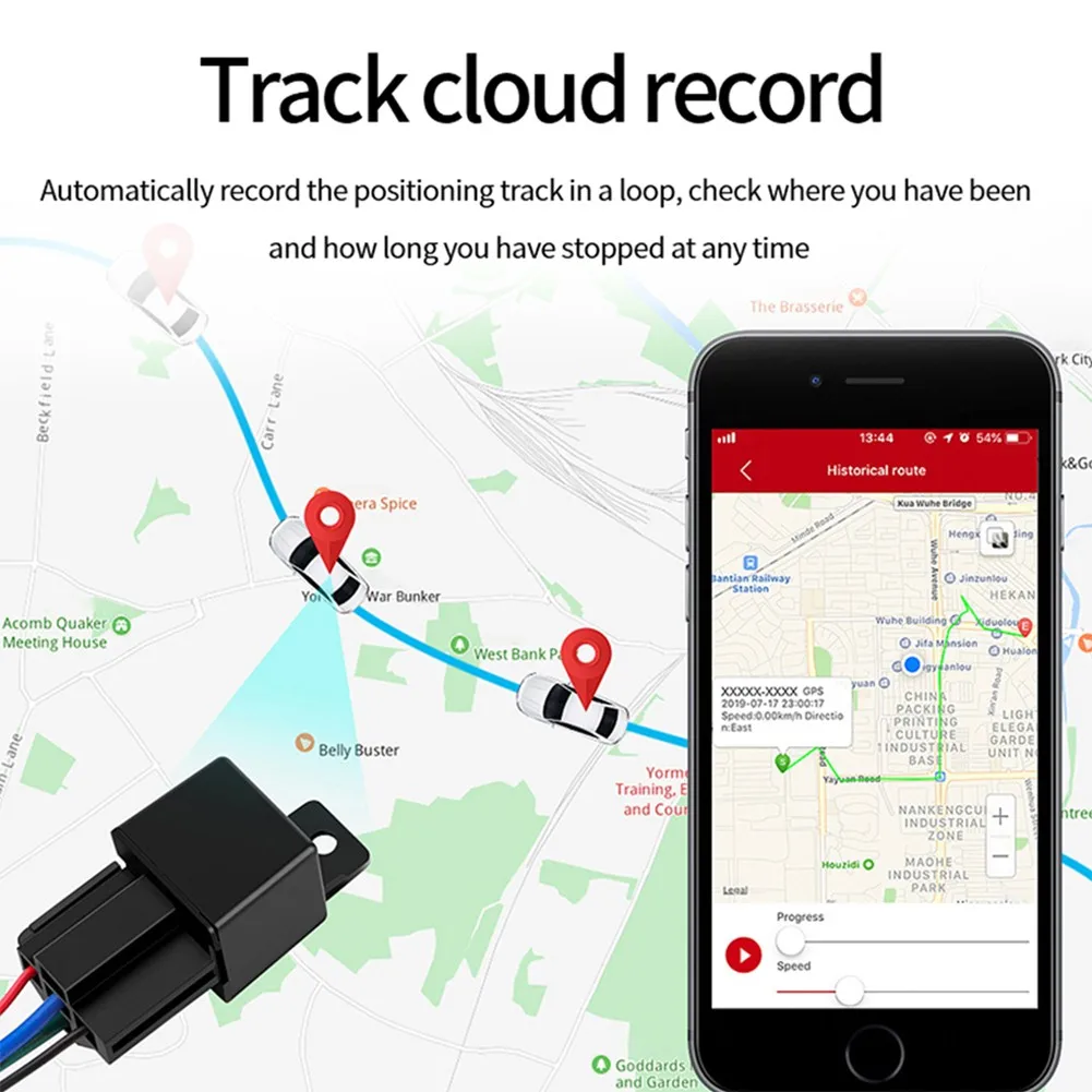 

Mini GPS Tracker Car Tracker Car Tracker Real Time Device Locator Remote Control Anti-Theft 10-40V Backup Battery 3.7V 100mAh