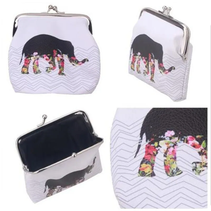 Женский мини кожаный бумажник с принтом милый держатель для карт Ретро винтажный