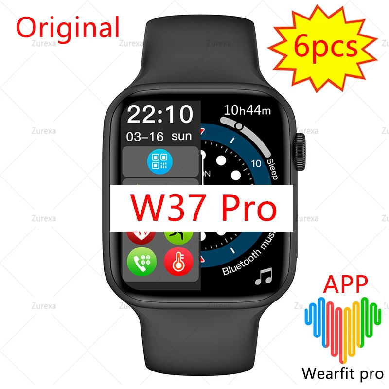 Мужские Смарт-часы Iwo W37 Pro водонепроницаемые с беспроводным зарядным устройством