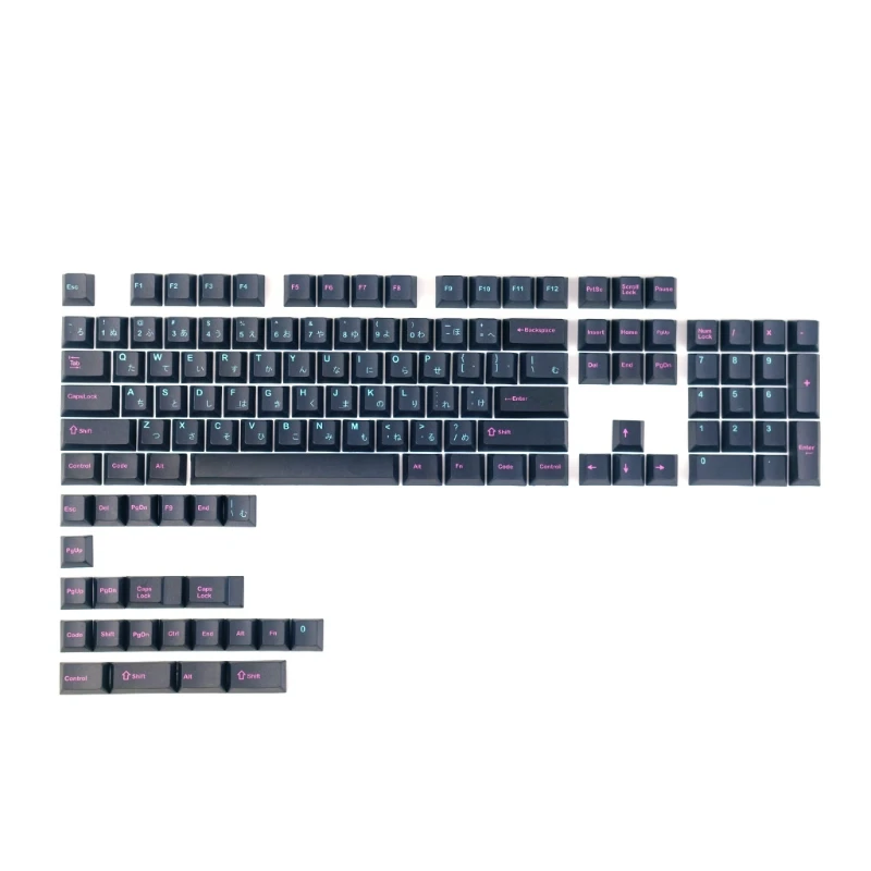 

Creative PBT Dye Subbed Japanese Keycaps 127pcs Cherry Profile Key Cap for GK61 64 84 Tkl87 98 104 MX Switches Novelty