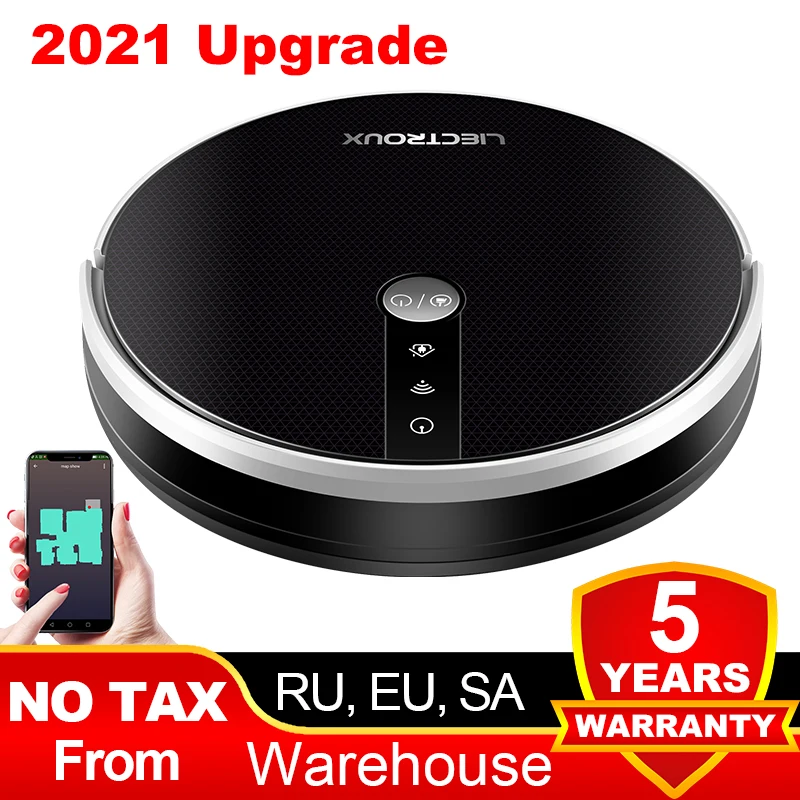 

LIECTROUX C30B Robot Vacuum Cleaner, Map Navigation with Memory,Wifi APP Control,6000pa Suction Power,Smart Electric Water Tank