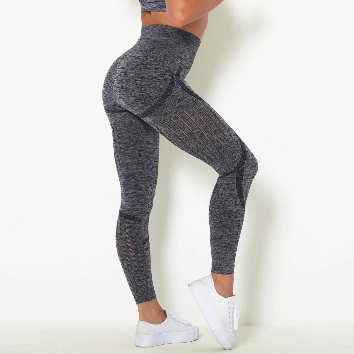 Woman Tight Sport Pants Sport Leggings Women Gym High Waist Push Up Pants Jacquard Fitness Legging Running Trousers