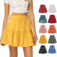 skirt women 2021 summer short skirt sexy high waist mini skirts fashion elastic solid color skirt hot female skirts plus size