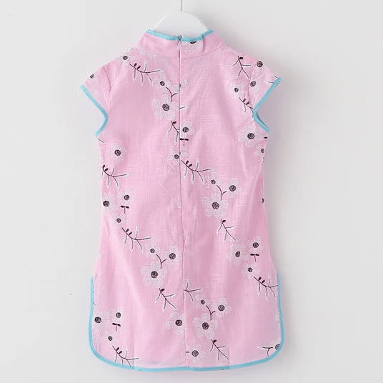 Платье принцессы для девочек женское платье облегающее Хлопковое платье-Ципао с