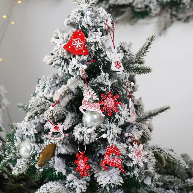 

Painted Wood Combination Christmas Dress Up Pendant Christmas Tree DIY Decoration Pendant Home Christmas Decoration Pendant