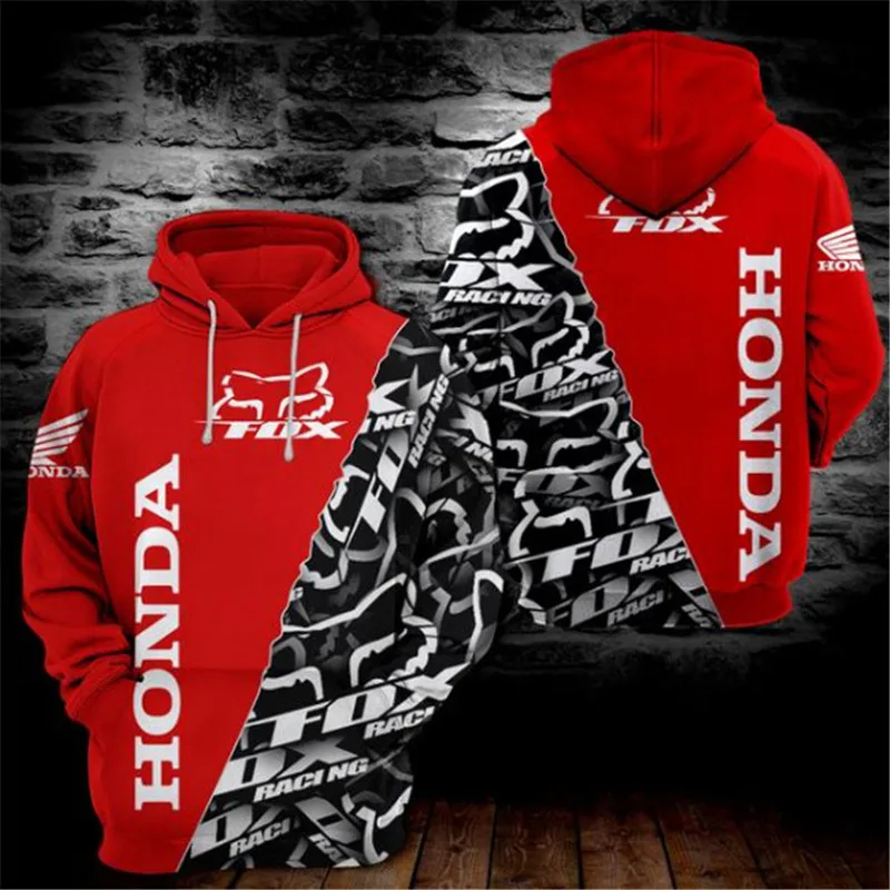 

New Motorcycle Honda Logo Men's Hoodie 3D Digital Print Hoodie Brand Top Casual Fashion Harajuku High Quality Men Sportswear