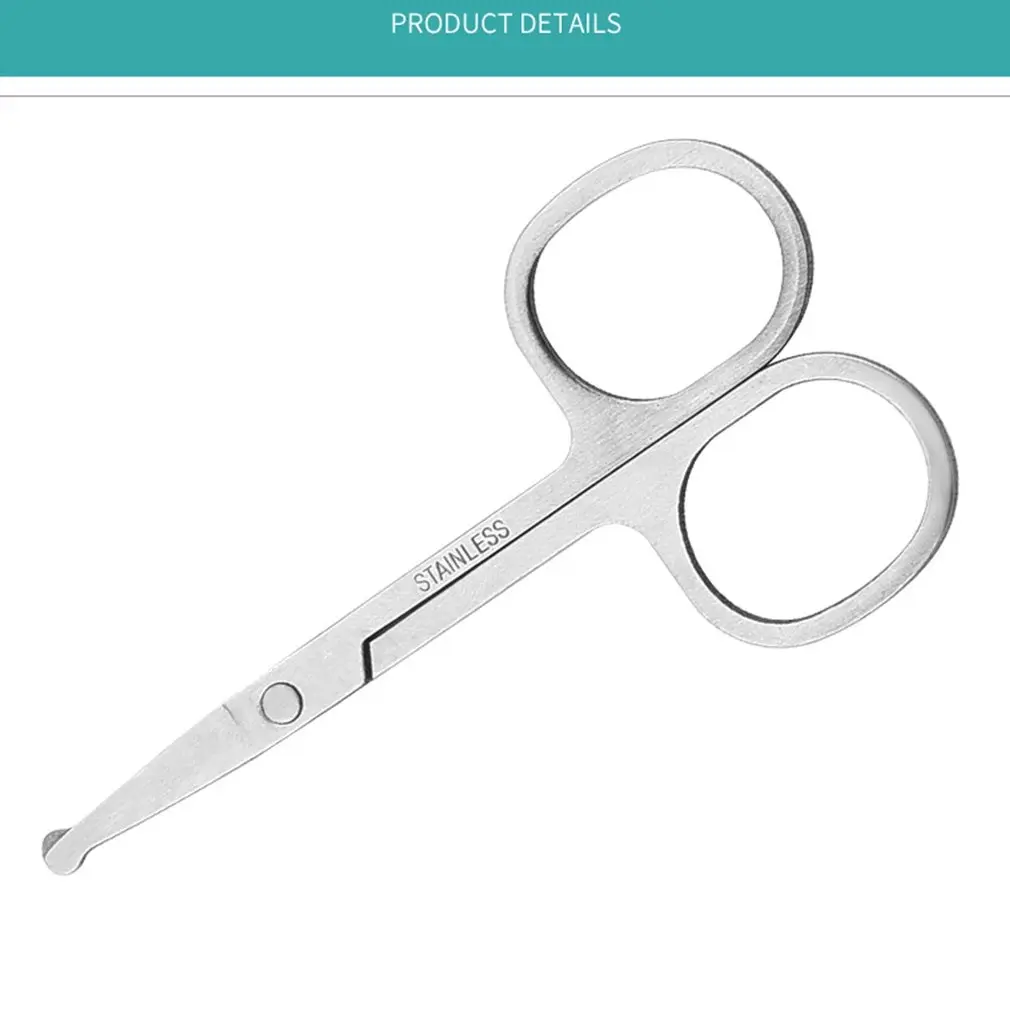 

Stainless Steel Nose Hair Scissors Hairdressing Tools Round Head Nose Hair Trimming Scissors Comfortable Beauty Supplies