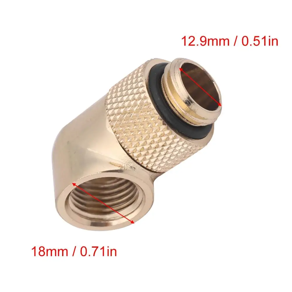 Латунная компьютерная водяная охлаждающая жесткая трубчатая арматура G1/4 резьба