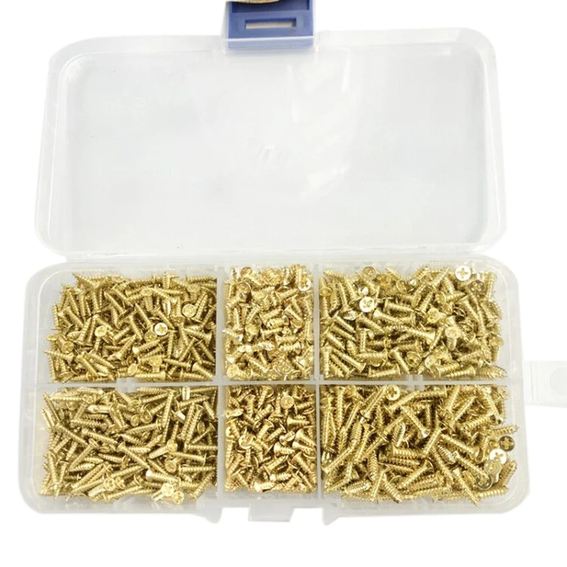 Поперечная потайная головка Самонарезающий латунный материал винт DIY Модель