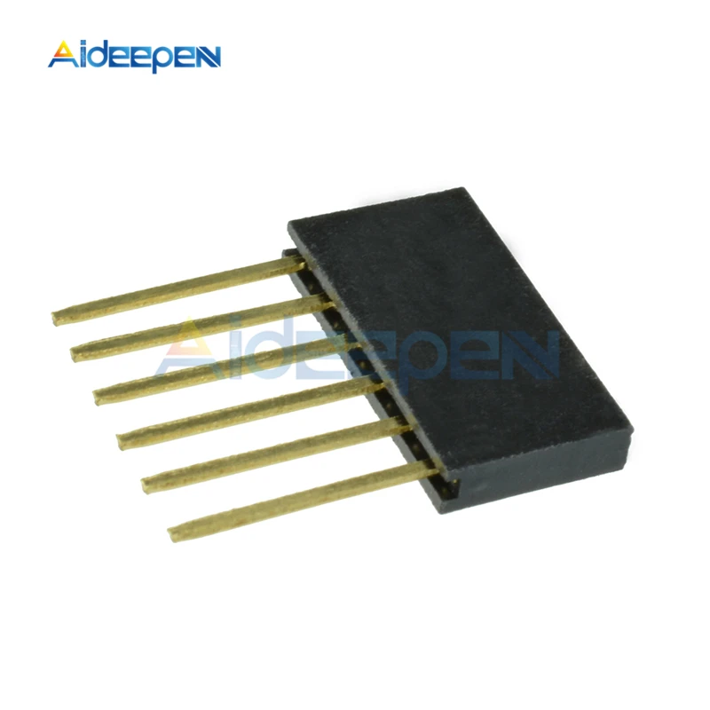 10Pcs/lot 2.5mm 6Pin 8Pin 10Pin Single Row Female Long Pins 11mm Breakaway PCB Board Pin Header Socket Connector For Arduino