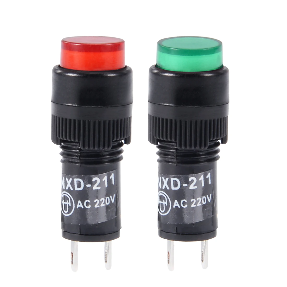 Uxcell Световые индикаторы AC 220V NXD 211 красный + зеленый неоновая лампа монтажная