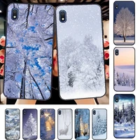 winter snow ice tree phone case for samsung a51 01 50 71 21s 70 31 40 30 10 20 s e 11 91 a7 a8 2018