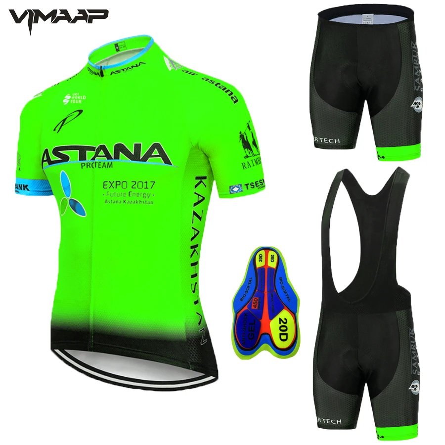 2020 Red Team АСТАНА задействуя одежда Set Mens велосипедов Майо MTB Гонки Ropa Ciclismo лето Hombre
