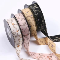 lace fabric 5 yards small fresh double sided floral ribbon 2 5cm 4cm diy bow ornaments flowers gift wrapping crafts needlework