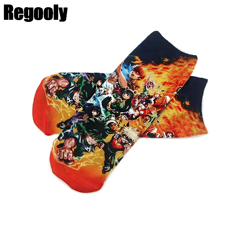 

My Hero Academia Short socks breathable sweat deodorant cartoon animation Four Seasons General leisure sports boat socks