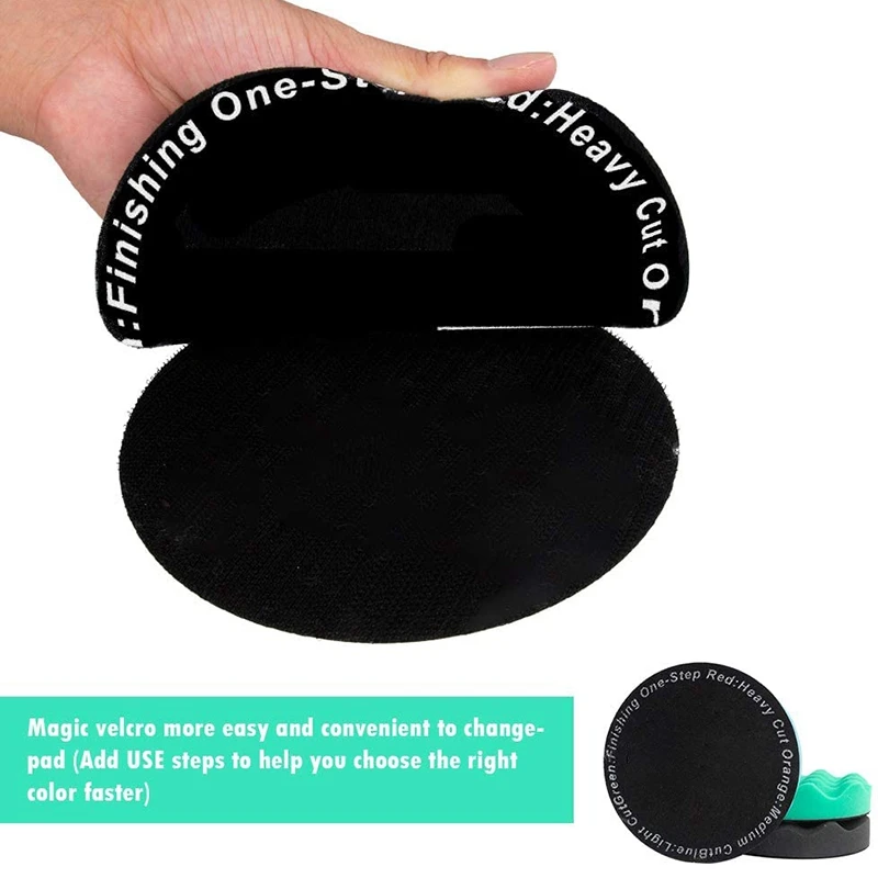 

10PCS 6 Inch Car Polishing Pads Kit (5 Foam & 1Wool Grip Pads&1Polisher Grip Backing Plate& M14 Drill Adapter)