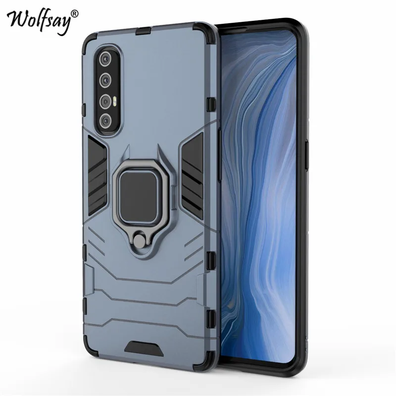 for oppo reno3 pro case for shockproof armor silicone cover pc phone case for oppo reno3 pro protective cover for oppo reno3 pro free global shipping