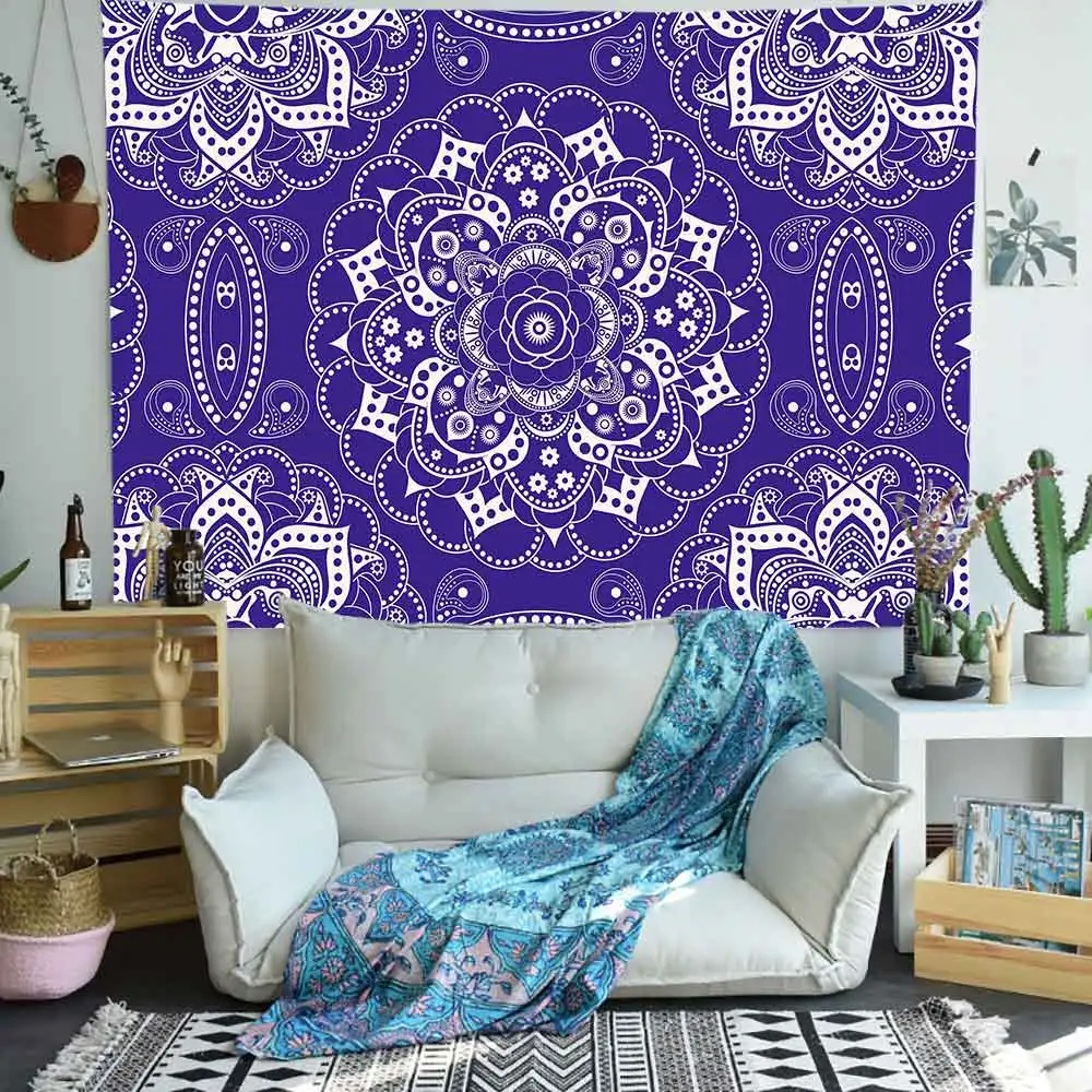 Simsant Psychedelic Forest Tapestry Firefly World Map Art Wall Hanging Tapestries for Living Room Bedroom Home Dorm Decor | Дом и сад