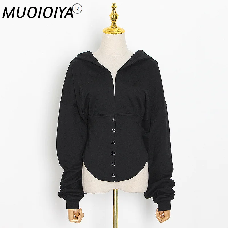 

Новинка 2021, модная подиумная Роскошная брендовая дизайнерская Повседневная пикантная толстовка, Женская хлопковая толстовка с капюшоном, ...