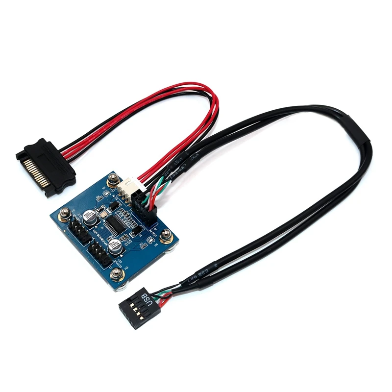 4 портовый концентратор USB 2 0 с кабелем питания SATA и магнитным основанием 180
