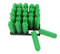 100pcs m6 green plastic expansion tube plastic pipe nylon bulge anchor the rubber plug drywall screw
