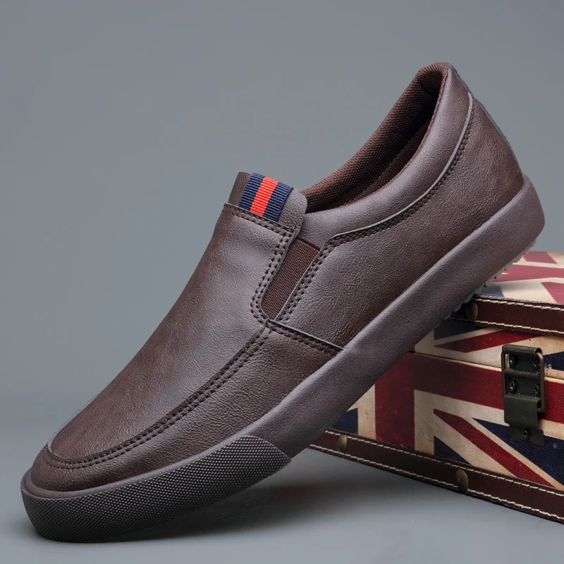 Новинка Мужская повседневная кожаная обувь Сезон весна-осень Дизайнерские