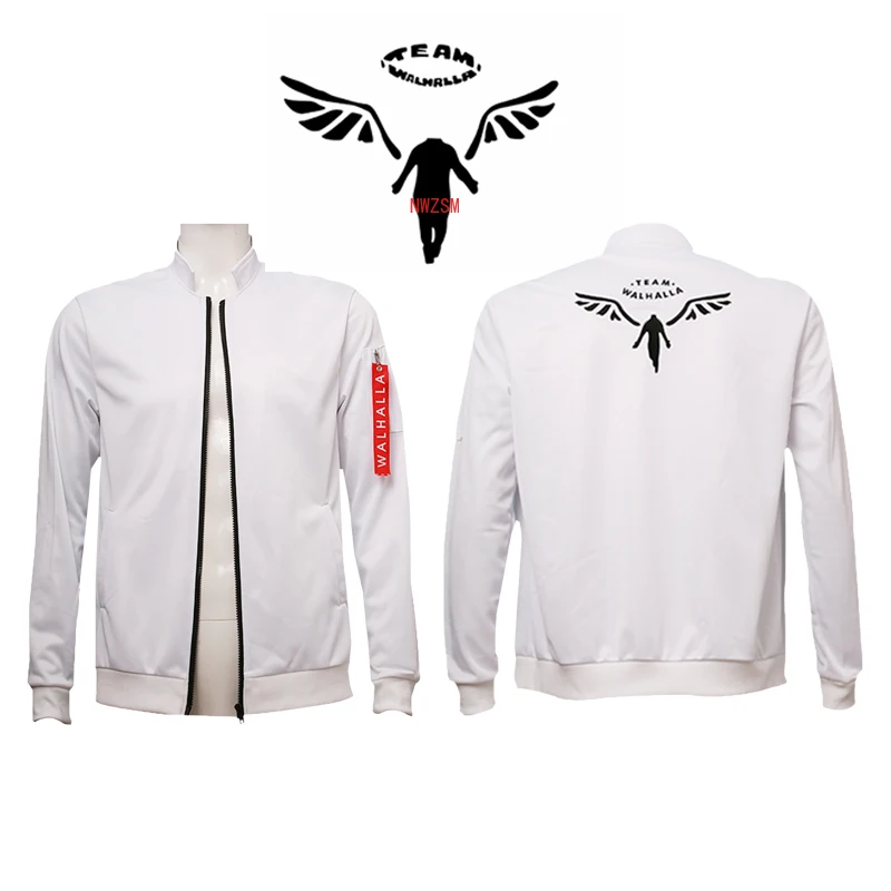 

Tokyo Revengers Hanemiya Kazutora Cosplay Costumes White Coat Valhalla Uniform Baseball Coat Mikey Draken Halloween Kids Adults