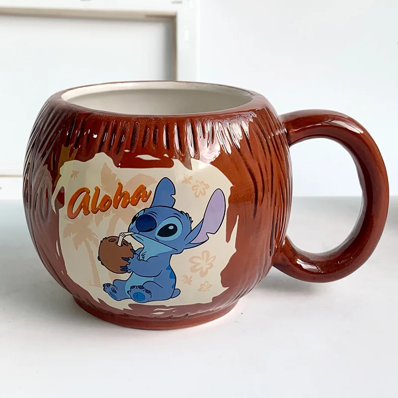 400ML 3D Painted Water Cup with Scepter Handle Coffee Milk Tea Breakfast Ceramic Mug Home Office Collection | Мать и ребенок