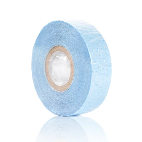 12 ярдов, скотч для наращивания клейкая лента клей для наращивания синяя поддерживающая лента на сетке, водонепроницаемая двусторонняя клейкая лента для волос, лента для наращивания/парика/кружевных париков