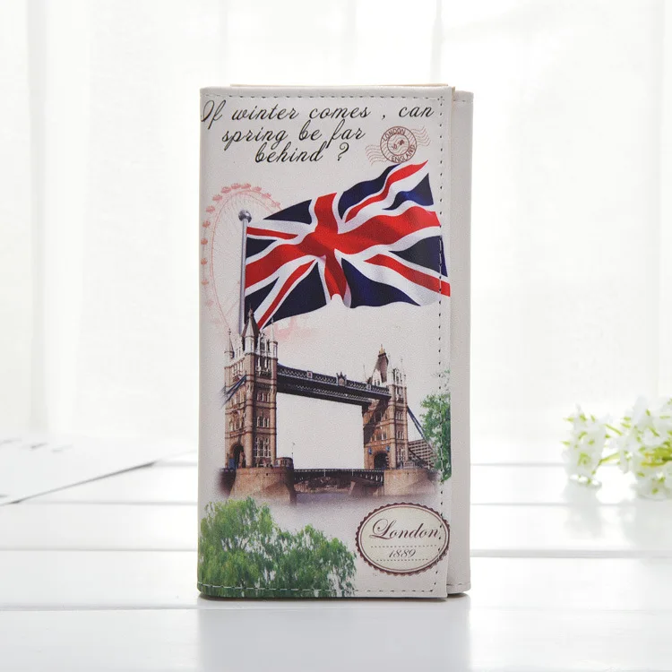 Хаки Кошелек с Эйфелевой башней, женский длинный милый кожаный кошелек с кисточками, женские кошельки на молнии, Женский кошелек, клатч - Цвет: Хаки